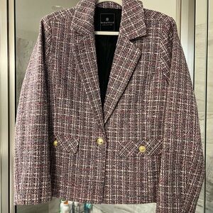 Bagatelle Tweed Blazer with Gold Buttons